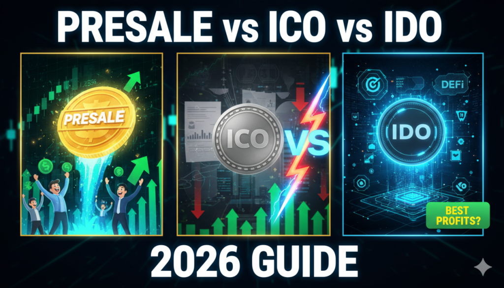 Best Crypto Presales Vs ICO Vs IDO – Complete 2026 Comparison Guide