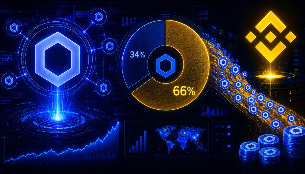 Chainlink sends rare signal as 66% of exchange supply is on Binance