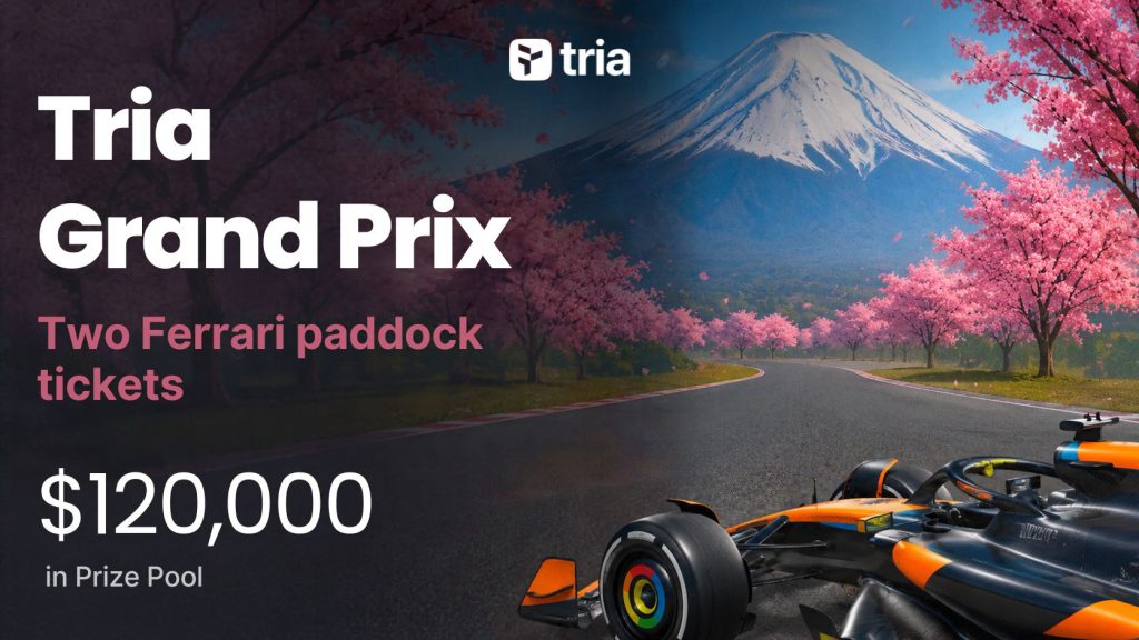 Tria Debuts 0K Tria Grand Prix Perpetual Futures Trading Competition—2 Champions to Ferrari F1 Paddock Club